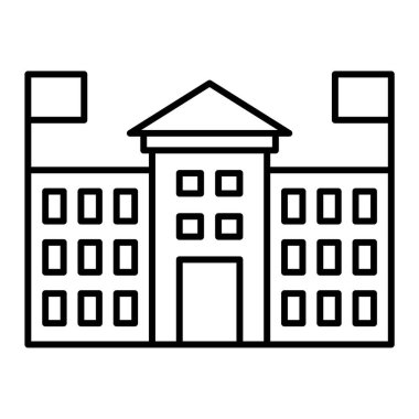 Bina. Web simgesi vektör illüstrasyonu