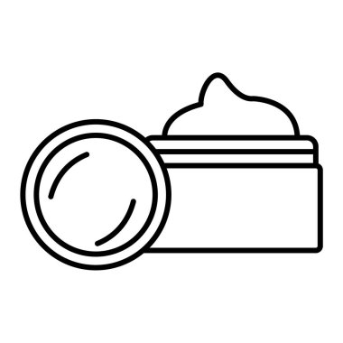 Krem vektör illüstrasyonlu kavanoz