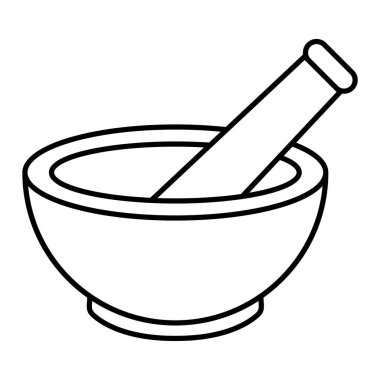 Havan ve tokmak ikon vektör illüstrasyon tasarımı