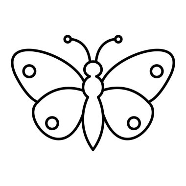 Kelebek simgesi vektör illüstrasyonu