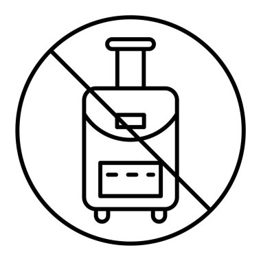 seyahat valizi ikon vektör çizimi tasarımı