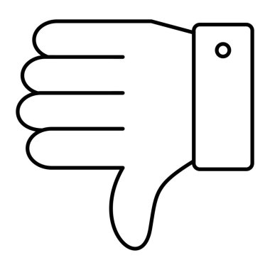 El ile başparmak aşağı simge, vektör illüstrasyon