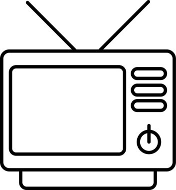 Televizyon. Web simgesi basit illüstrasyon