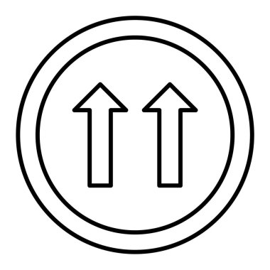 Yol simgesi, vektör illüstrasyonu