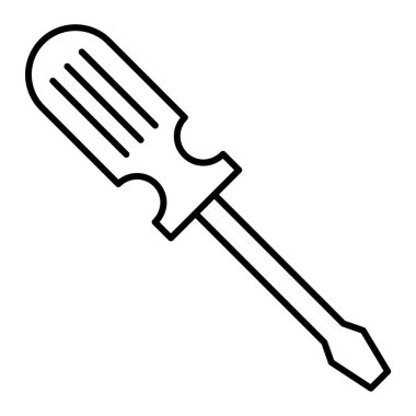 tornavida simgesi. Beyaz arkaplanda anahtar vektör çizimi