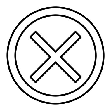 Simgeyi iptal et. vektör illüstrasyonu