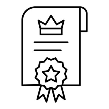 Sertifika ikonu vektör illüstrasyonu