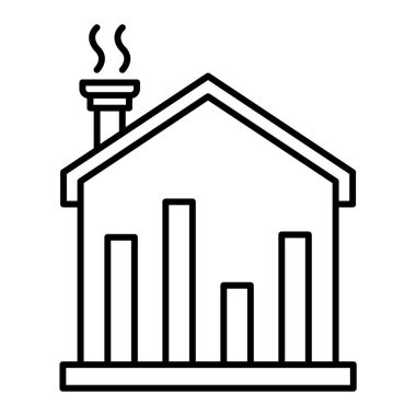 Bir ev simgesinin vektör illüstrasyonu