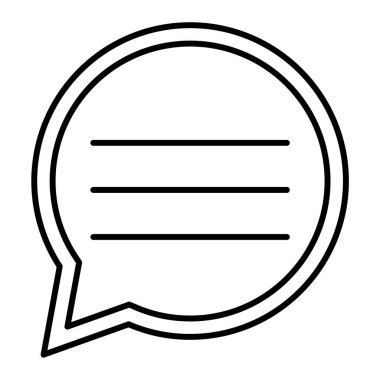 Sohbet kabarcığı vektör illüstrasyonu