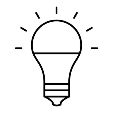 ampul simgesi vektör illüstrasyonu