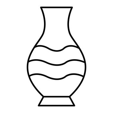 vazo simgesi. Web için cam kavanoz vektör simgelerinin özet çizimi