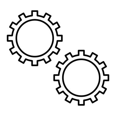 dişli simgesi vektör illüstrasyonu