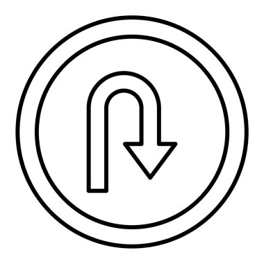 Beyaz arkaplanda izole edilmiş ok simgesi. yön yolu sembolü