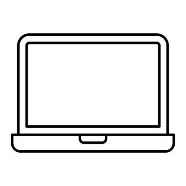 Dizüstü bilgisayar teknolojisi simge vektör çizim grafik tasarım