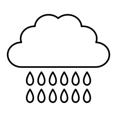 yağmur bulutları simge vektör illüstrasyon tasarımı
