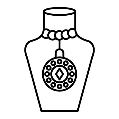 Bir kolyenin vektör çizimi