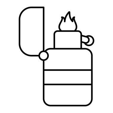 Yangın söndürme ikonu. Web için gaz hafif vektör simgelerinin özet çizimi