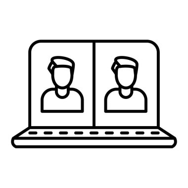 kullanıcı arayüzü olan dizüstü bilgisayar, vektör çizimi