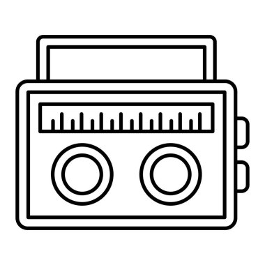 müzik çalıcı simgesi vektör illüstrasyon grafik tasarımı