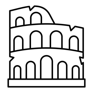 Bir bina simgesinin vektör illüstrasyonu