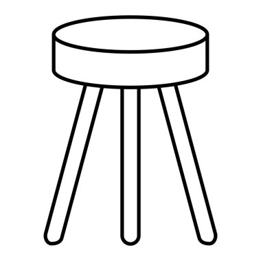 Tahta bir sandalyenin çizgi çizimi 