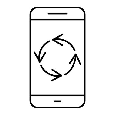 ok ve ok vektör illüstrasyon tasarımlı akıllı telefon