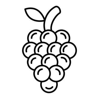 üzüm ikonu vektör çizimi tasarımı