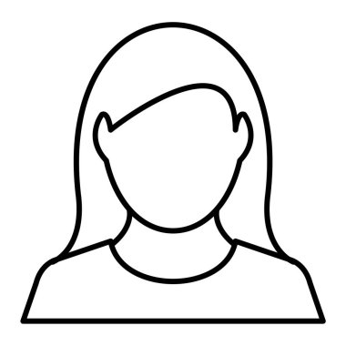 Kadın avatar karakter ikon vektör illüstrasyon tasarımı