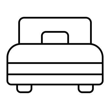Yatak simgesinin vektör illüstrasyonu