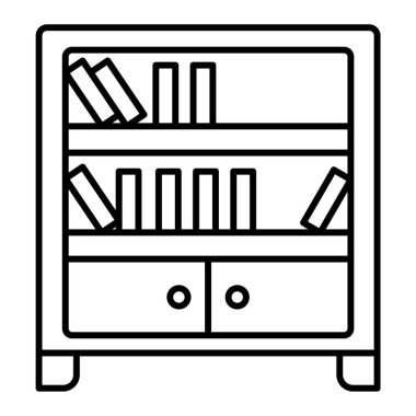 kitaplık simgesi basit bir şekilde izole edilmiş tasarım