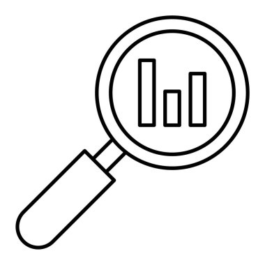 Büyüteçle büyüteç ve arama vektörü simgesi tasarımı