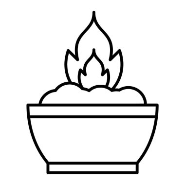 Yanan bir mum simgesinin vektör çizimi