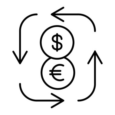 para birimi işaret simgesi vektör çizimi