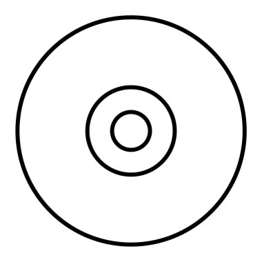 CD mi? Web simgesi basit illüstrasyon
