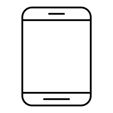 Akıllı telefon aygıtı simgesi. Web için cep telefonu vektör simgelerinin düz çizimi