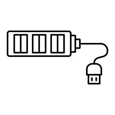 elektrik kablo ikonu vektör illüstrasyonu