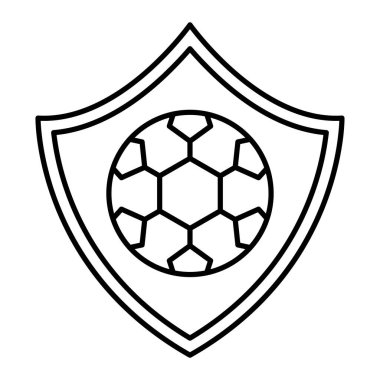 Top ve futbol sporu vektör illüstrasyon grafik tasarımı ile kalkan