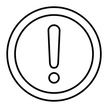 Ünlem işareti simgesi. Web için uyarı işareti vektör simgelerinin özet çizimi