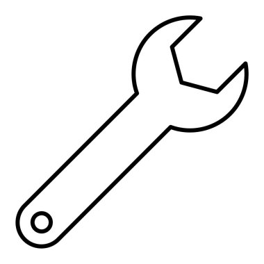 İngiliz anahtarı. Web simgesi basit illüstrasyon