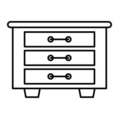 mobilya ikonu vektör illüstrasyonu