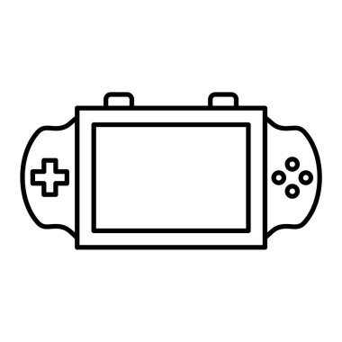 Modern b 'nin vektör çizimi joystick simgesinden yoksun