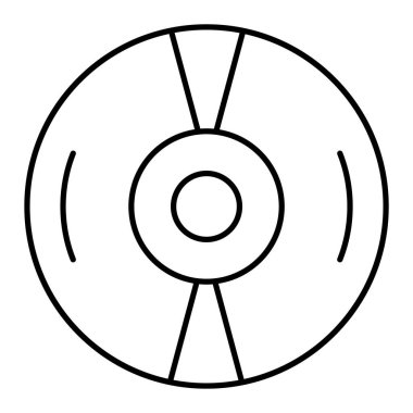 CD simgesi. Web için vinil disk vektör simgelerinin özet çizimi