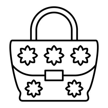 Bir torba simgesinin vektör illüstrasyonu