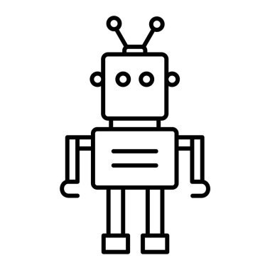 Robot simgesi, vektör çizimi