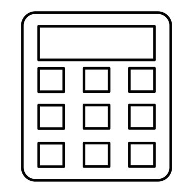 Hesap makinesi simgesi. Web için abaküs vektör simgelerinin özet çizimi