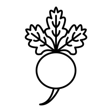 sebze vektörü ince çizgi simgesi