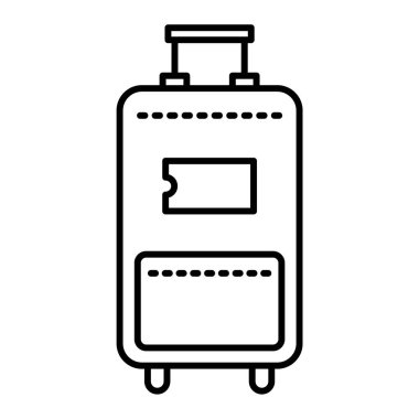 bavul ikonu vektör illüstrasyonu