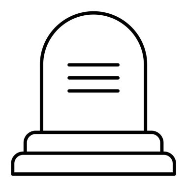 Mezar taşı. Web simgesi basit illüstrasyon