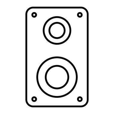 Müzik hoparlörü simgesi. vektör illüstrasyonu