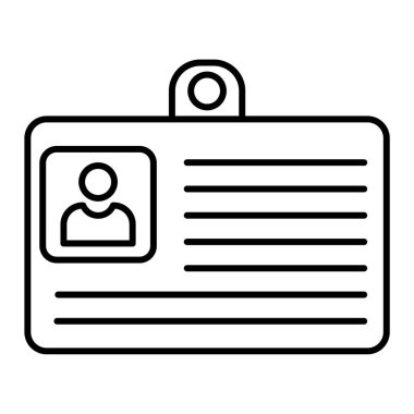 ID kart simgesi vektör illüstrasyonu